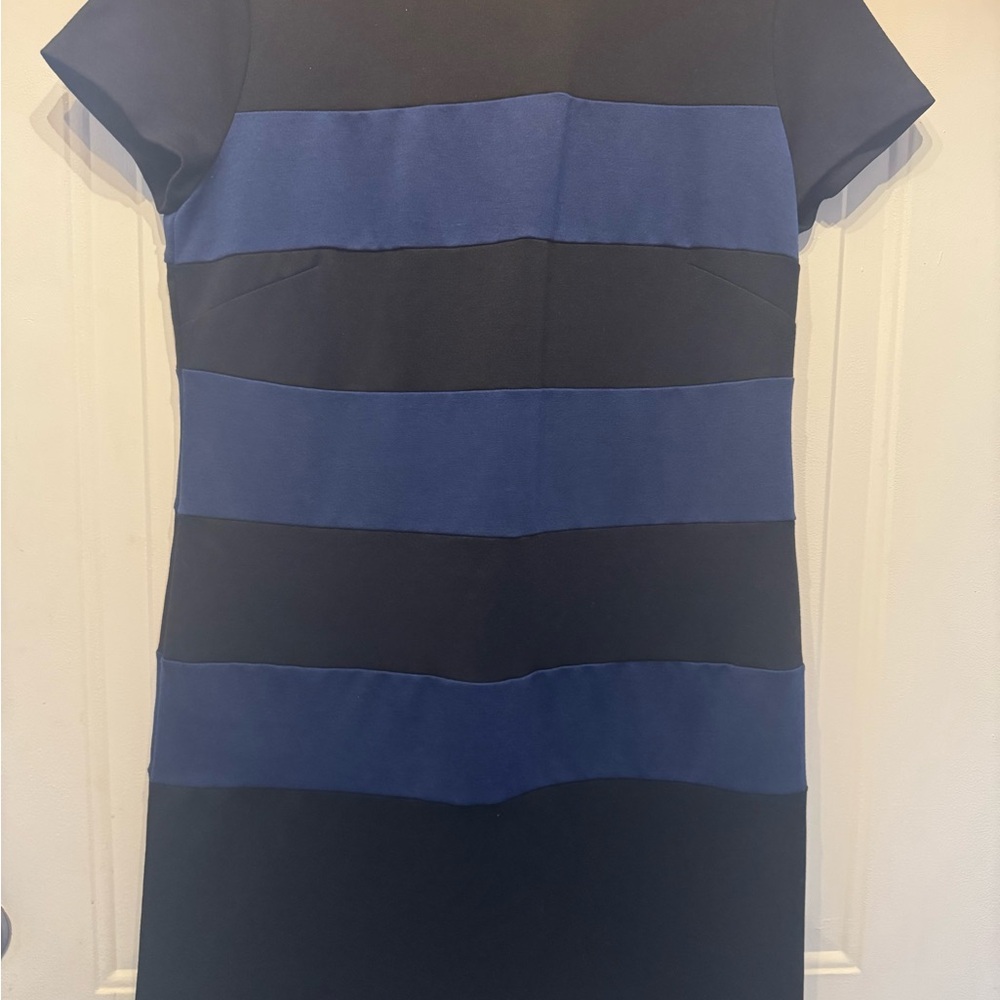 MICHAEL Michael Kors Black and Blue Midi Dress